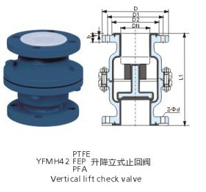 PTFE Lined Lift Check Valve - China Check Valve, Lift Check Valve